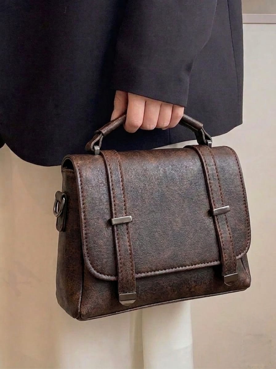 Classic Matte Top-Handle Satchel Handbag