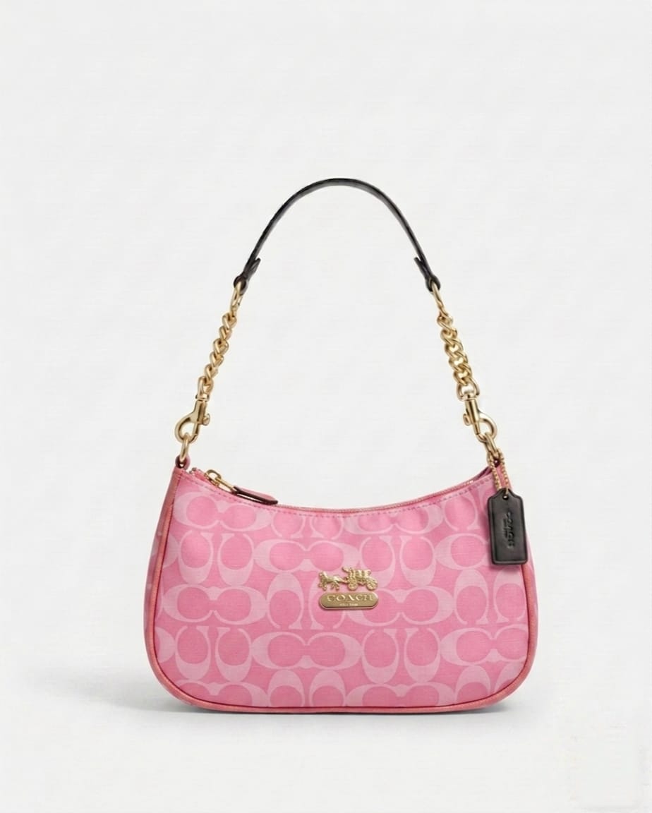 Elegant Coach-Inspired Signature Chain Shoulder Bag for Women