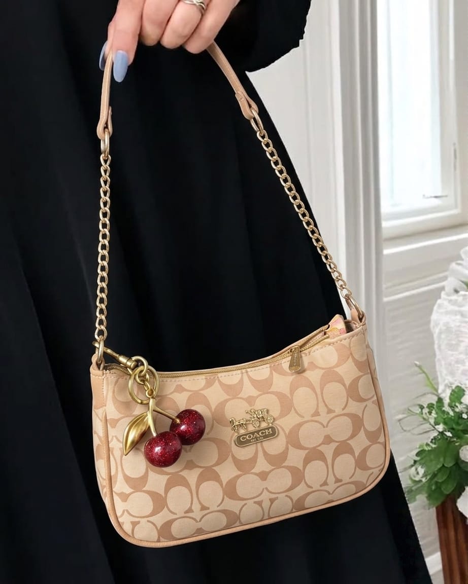 Elegant Coach-Inspired Signature Chain Shoulder Bag for Women