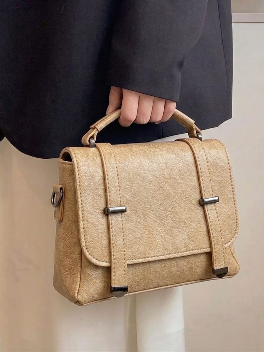 Classic Matte Top-Handle Satchel Handbag