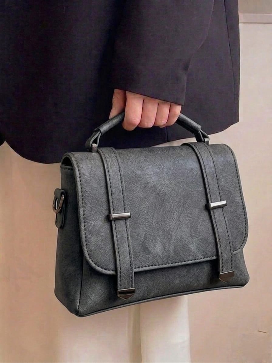 Classic Matte Top-Handle Satchel Handbag