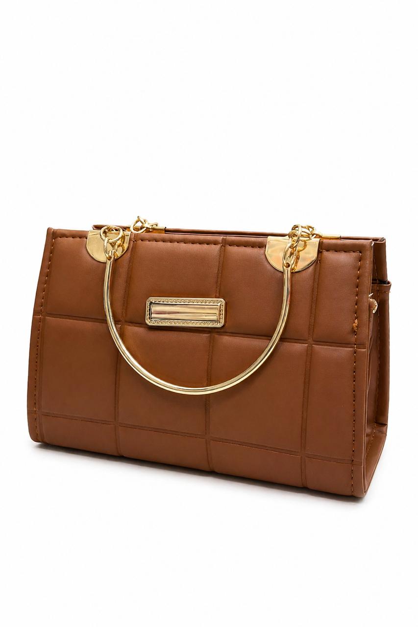 Elegant Pink Quilted Mini Handbag for Women