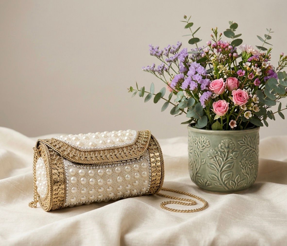 Vintage Turquoise Stone Clutch